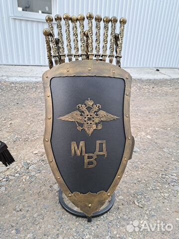 Щит подставка для шампуров «мвд» «росгвардия» купить с доставкой Щит подставка для шампуров «мвд» «росгвардия»