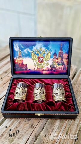 Подарочный набор рюмок «Россия» купить с доставкой Подарочный набор рюмок «Россия»
