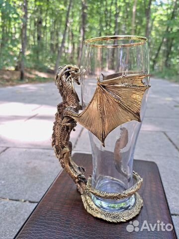 Пивной бокал «Дракон». Бронза художественное литье купить с доставкой Пивной бокал «Дракон». Бронза художественное литье