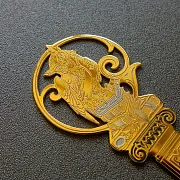 На память: Закладка для книг «Сова» с золочением — фотография 2