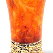 Стопка для водки из камня (янтарь) — красивый подарок — фотография 2