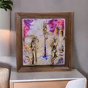 Ручная работа: Бронзовая картина «Пара. Весна» с подсветкой — фотография 1