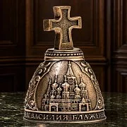 Бронзовый колокольчик «Москва. Крест» — красивый подарок — фотография 1