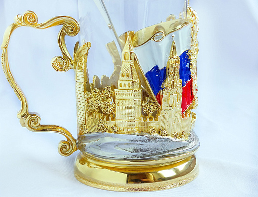 Сувенирный подстаканник "Российский" купить с доставкой Сувенирный подстаканник "Российский"