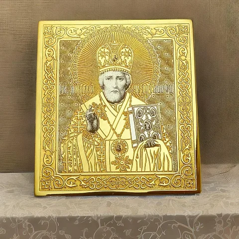 Икона Николая Чудотворца карманная. Златоуст — красивый подарок