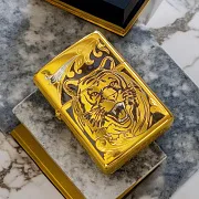 Зажигалка Zippo оригинал "Тигр" № 6 — красивый подарок — фотография 1