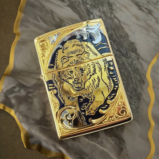 Зажигалка Zippo оригинал "Медведь" № 3 купить с доставкой Зажигалка Zippo оригинал "Медведь" № 3