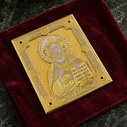 Икона Христа карманная. Златоуст — оригинальный подарок — фотография 1