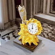 На память: Настольные часы с совой на долерите — фотография 1