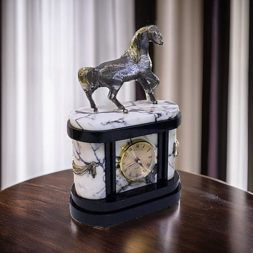 Каминные часы из мрамора и долерита купить с доставкой Каминные часы из мрамора и долерита